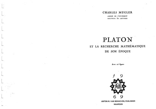 Platon et la recherche mathématique de son époque