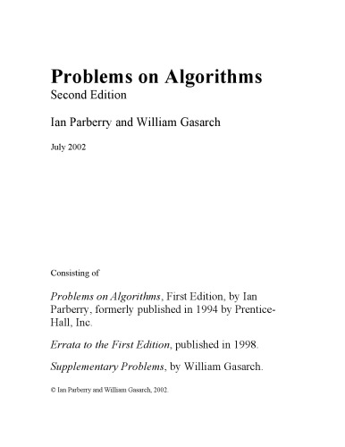 Problems on algorithms