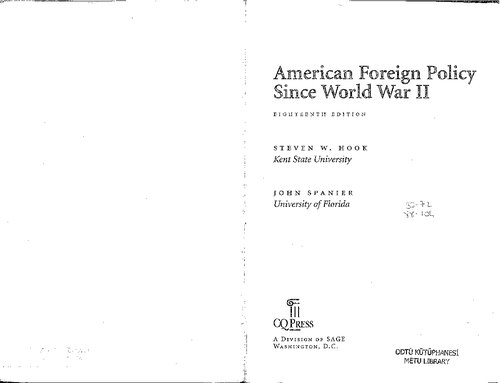 American Foreign Policy Since World War II