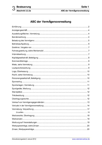 ABC der VermÄgensverwaltung