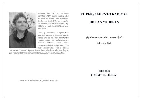 ¿Qué necesita saber una mujer?