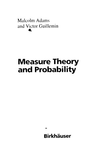 Measure Theory and Probability
