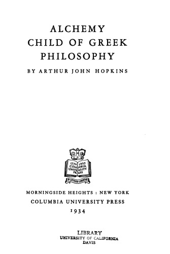 Alchemy, child of Greek philosophy