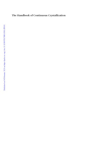 The handbook of continuous crystallization