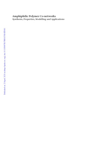 Amphiphilic polymer co-networks: synthesis, properties, modelling and applications