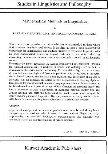 Mathematical Methods in Linguistics
