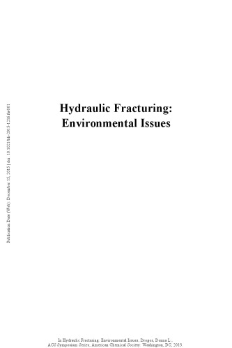 Hydraulic fracturing: environmental issues