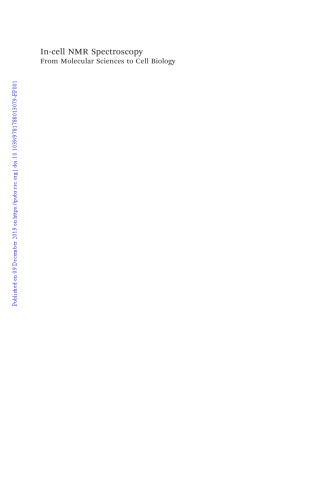 In-cell NMR spectroscopy: from molecular sciences to cell biology