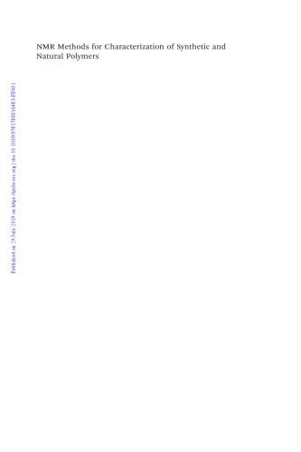 NMR methods for characterization of synthetic and natural polymers