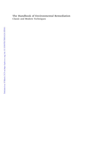 The handbook of environmental remediation: classic and modern techniques