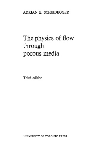 The physics of flow through porous media