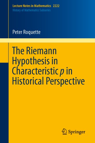 The Riemann hypothesis in characteristic p in historical perspective