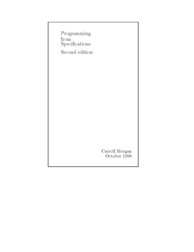 Programming from specifications