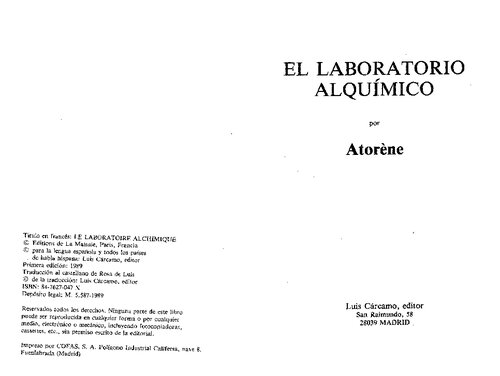 El laboratorio alquimico