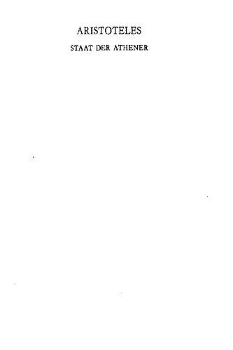 Aristoteles‏: Staat der Athener