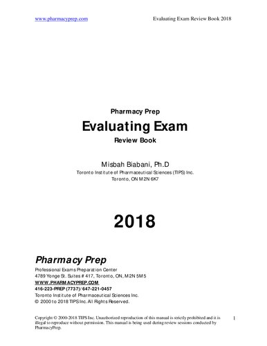 Evaluating Exam Review Book