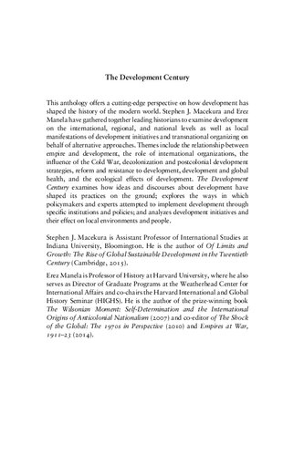 The Development Century: A Global History