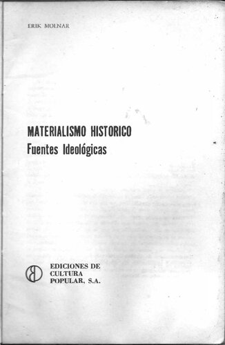 Fuentes ideológicas del materialismo histórico