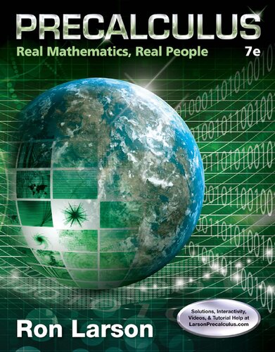 Precalculus : real mathematics, real people