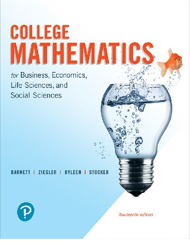 College mathematics for business, economics, life sciences, and social sciences.