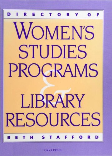 Directory Of Women's Studies Programs & Library Resources