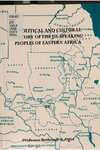 A Political and Cultural History of the Jii-speaking Peoples of Eastern Africa