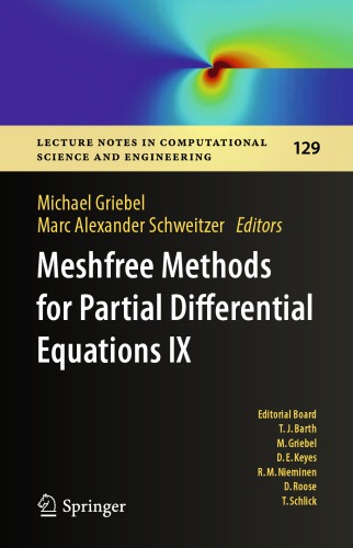 Meshfree methods for partial differential equations IX