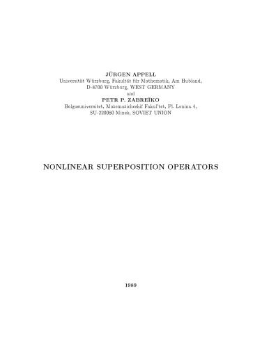 Nonlinear superposition operators
