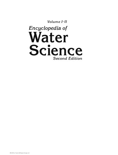 Encyclopedia of water science