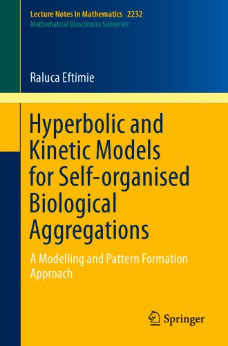 Hyperbolic and kinetic models for self-organised biological aggregations