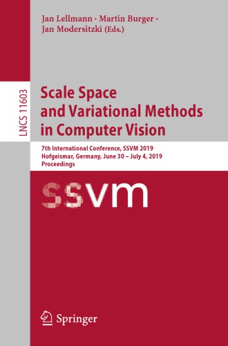 Scale Space and Variational Methods in Computer Vision, 7 conf., SSVM 2019