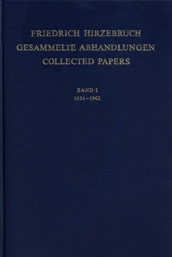 Gesammelte Abhandlungen - Collected papers. Vol.1: 1951-1962