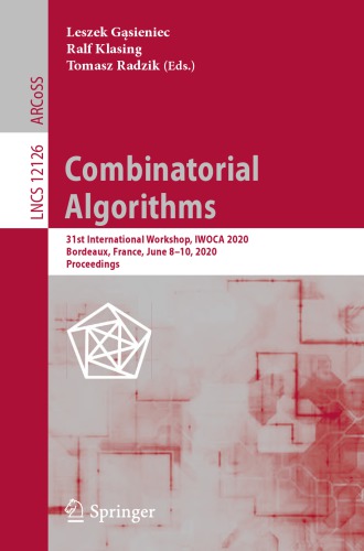 Combinatorial Algorithms, 31 Workshop, IWOCA 2020