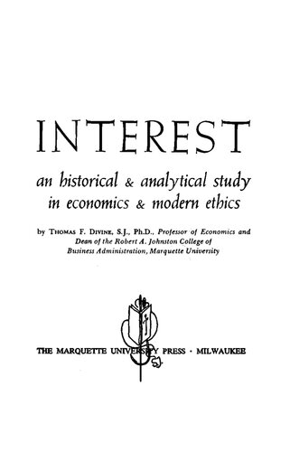 Interest - Historical & Analytical Study in Economics & Modern Ethics