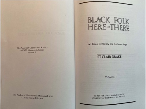 Black Folk Here and There: An Essay in History and Anthropology, Volume 1