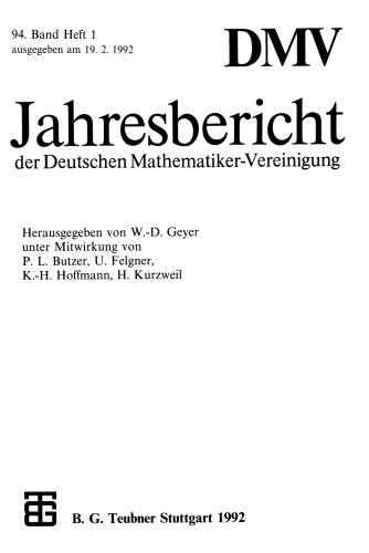 Jahresbericht der Deutschen Mathematiker-Vereinigung