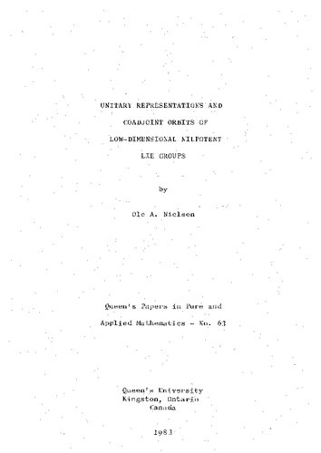 Unitary Representations and Coadjoint Orbits of Low-Dimensional Nilpotent Lie Groups