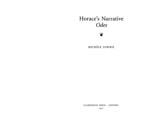 Horace's Narrative Odes