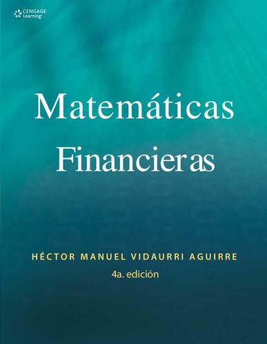 Matemáticas financieras. 4e.