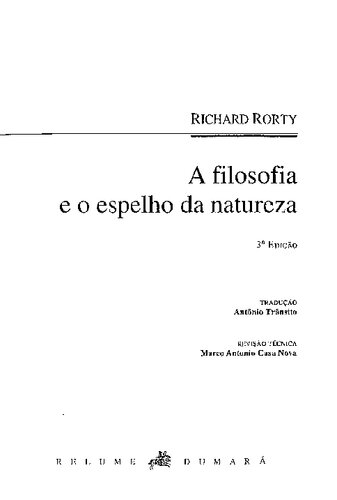 A Filosofia e o Espelho da Natureza