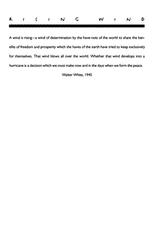 Rising Wind: Black Americans and U.S. Foreign Affairs, 1935-1960