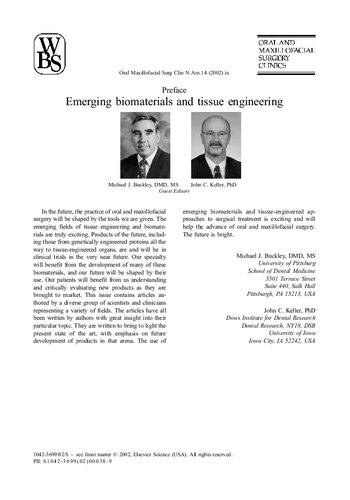 Emerging biomaterials and tissue engineering