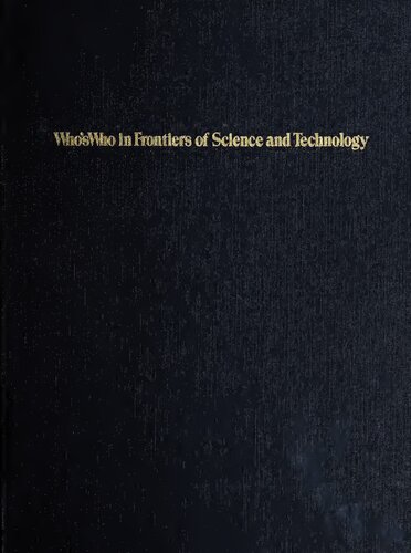 Who's Who in Frontiers of Science and Technology