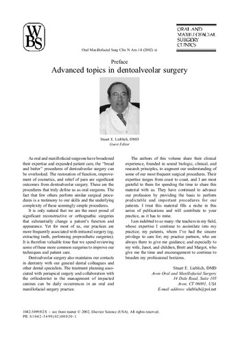 Advanced topics in dentoalveolar surgery