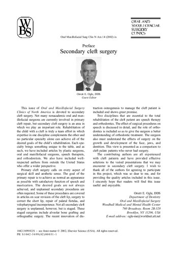 Secondary cleft surgery