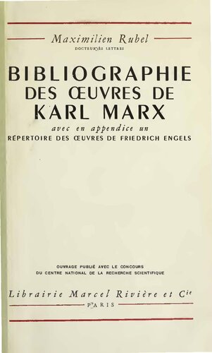 Bibliographie des œuvres de Karl Marx