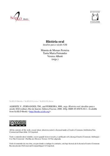 História oral: desafios para o século XXI