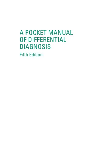 A Pocket Manual of Differential Diagnosis