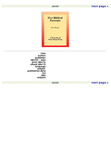 Five Biblical Portraits