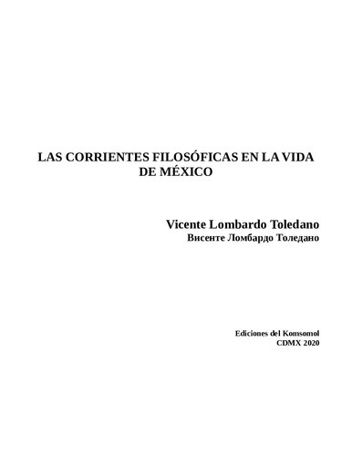 Las corrientes filosoficas en la vida de México